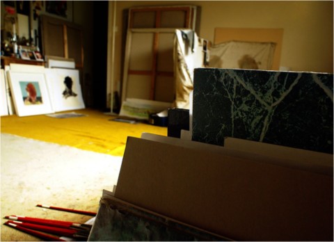 Atelier de l'artiste peintre Frédéric Faye