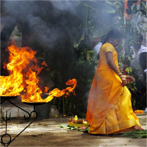 Marche sur le feu, descriptif